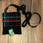 Green and Navy Tartan Dog Walking Bag